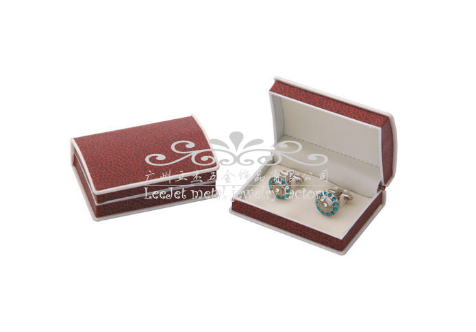 Imitation leather + Plastic Cufflinks Boxes  Khaki Dressed Cufflinks Boxes Cufflinks Boxes Wholesale & Customized  CL210492