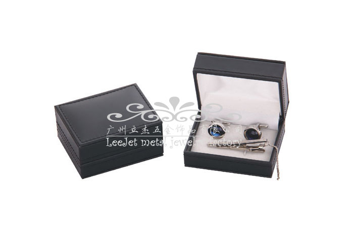 Imitation leather + Plastic Cufflinks Boxes  Black Classic Cufflinks Boxes Cufflinks Boxes Wholesale & Customized  CL210532