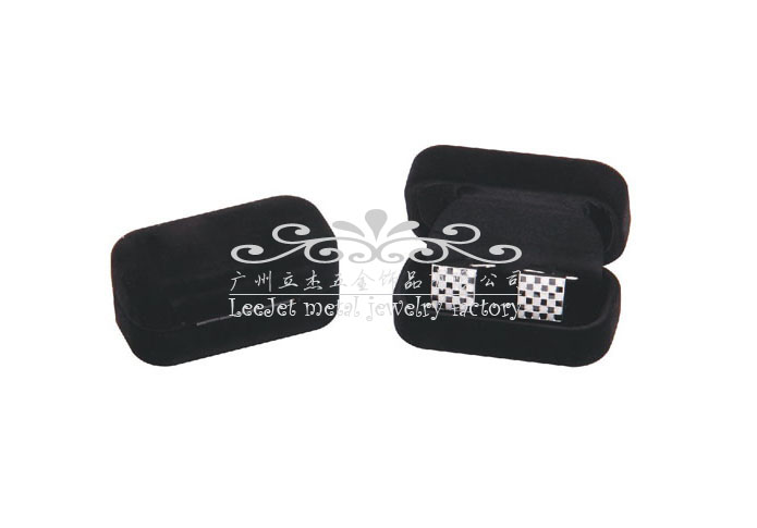 Qualitative Flannelette + Plastic Cufflinks Boxes  Black Classic Cufflinks Boxes Cufflinks Boxes Wholesale & Customized  CL210554