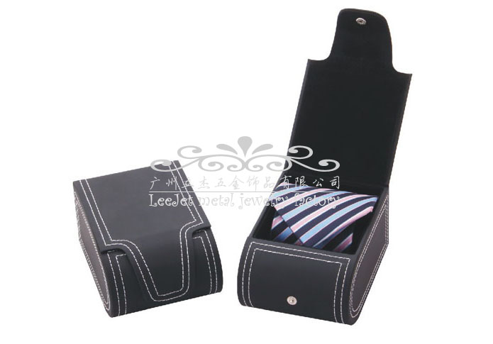 Imitation leather + Plastic Tie Boxes  Black Classic Tie Boxes Tie Boxes Wholesale & Customized  CL210583