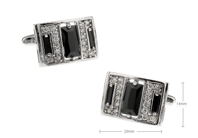  Black White Cufflinks Crystal Cufflinks Wholesale & Customized  CL630813