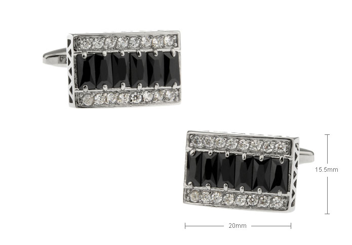  Black White Cufflinks Crystal Cufflinks Wholesale & Customized  CL630838