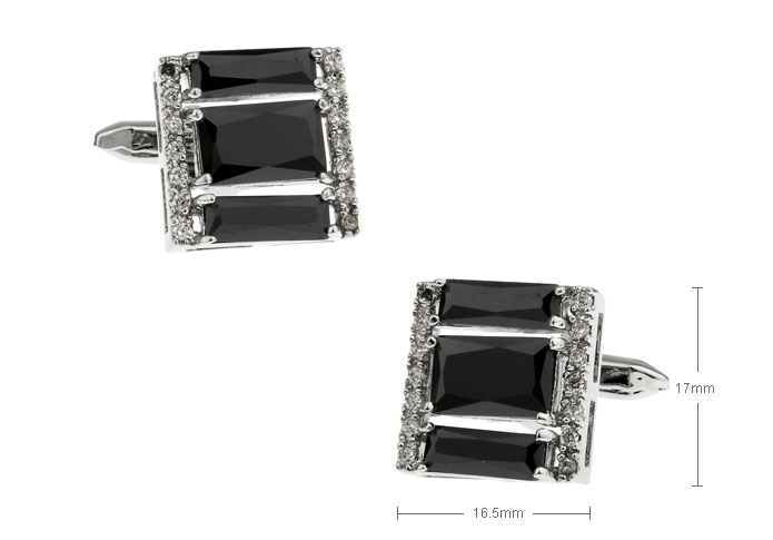  Black White Cufflinks Crystal Cufflinks Wholesale & Customized  CL630867