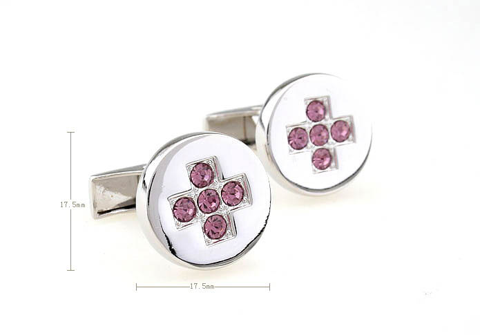  Pink Charm Cufflinks Crystal Cufflinks Wholesale & Customized  CL641010