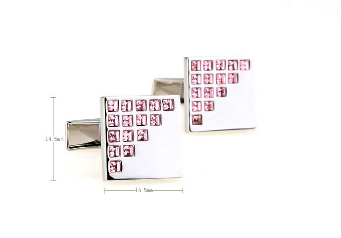  Pink Charm Cufflinks Crystal Cufflinks Wholesale & Customized  CL641027