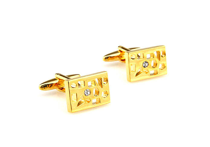  Gold Luxury Cufflinks Crystal Cufflinks Wholesale & Customized  CL641043