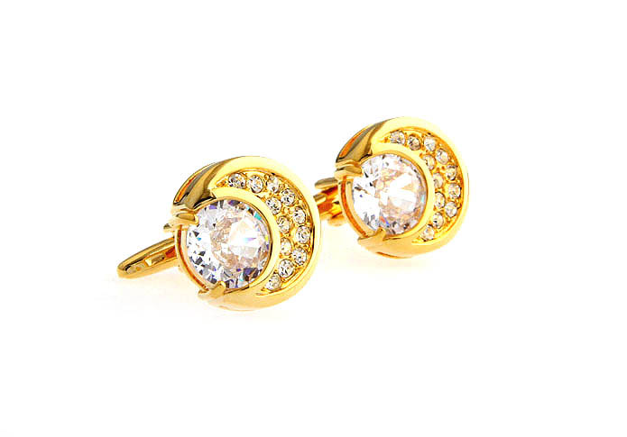  Gold Luxury Cufflinks Crystal Cufflinks Wholesale & Customized  CL641119
