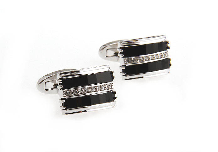  Black White Cufflinks Crystal Cufflinks Wholesale & Customized  CL641152