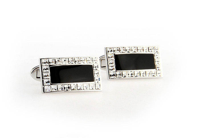  Black White Cufflinks Crystal Cufflinks Wholesale & Customized  CL652055