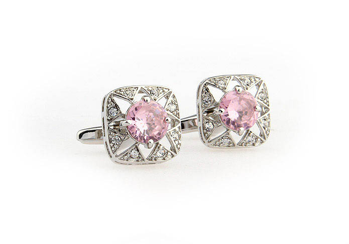  Pink Charm Cufflinks Crystal Cufflinks Wholesale & Customized  CL652063