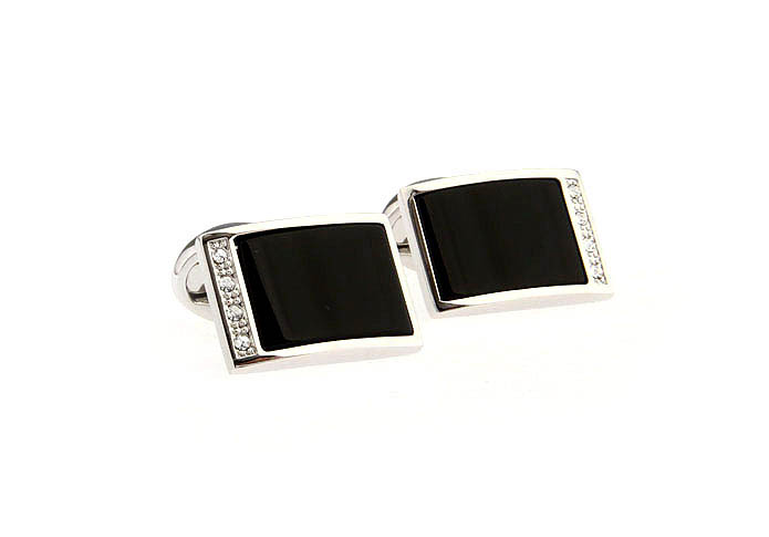  Black White Cufflinks Crystal Cufflinks Wholesale & Customized  CL652110
