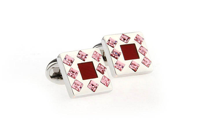  Pink Charm Cufflinks Crystal Cufflinks Wholesale & Customized  CL652147