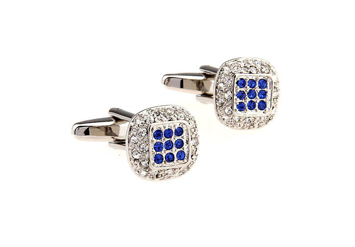  Blue White Cufflinks Crystal Cufflinks Wholesale & Customized  CL652191