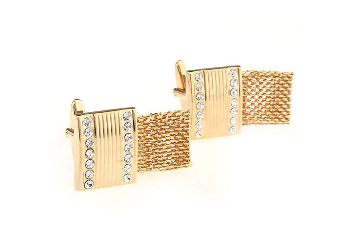 Chain Cufflinks  Gold Luxury Cufflinks Crystal Cufflinks Funny Wholesale & Customized  CL652261