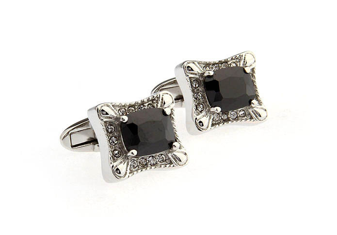  Black White Cufflinks Crystal Cufflinks Wholesale & Customized  CL652270