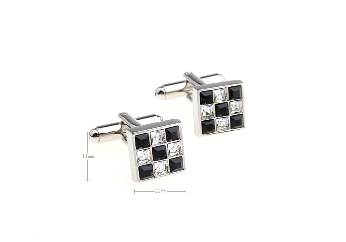  Black White Cufflinks Crystal Cufflinks Wholesale & Customized  CL652309