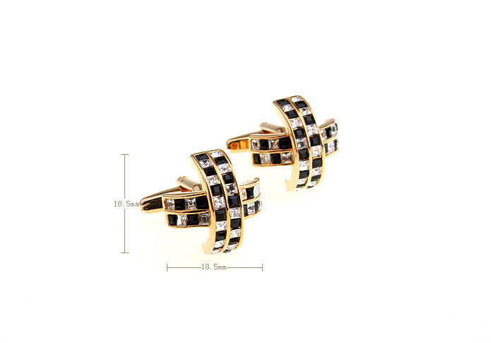  Gold Luxury Cufflinks Crystal Cufflinks Wholesale & Customized  CL652339