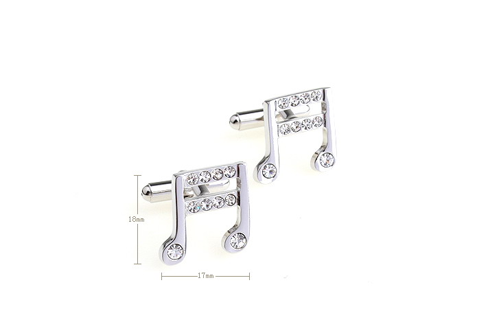 Musical notes Cufflinks  White Purity Cufflinks Crystal Cufflinks Music Wholesale & Customized  CL652391