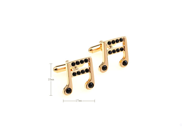 Musical notes Cufflinks  Gold Luxury Cufflinks Crystal Cufflinks Music Wholesale & Customized  CL652396