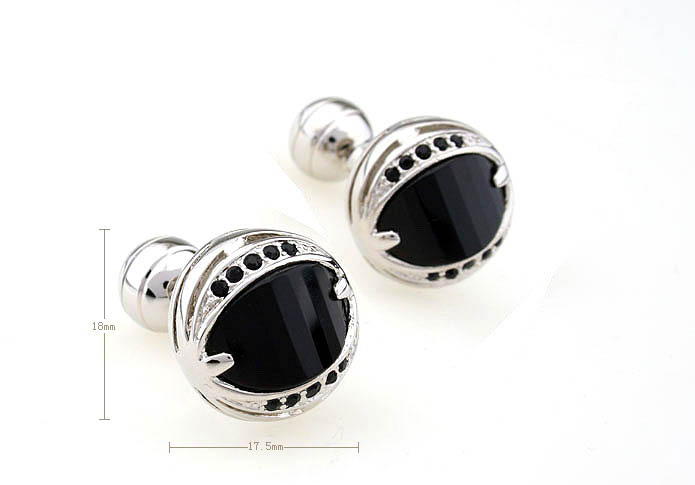  Black Classic Cufflinks Crystal Cufflinks Wholesale & Customized  CL652453