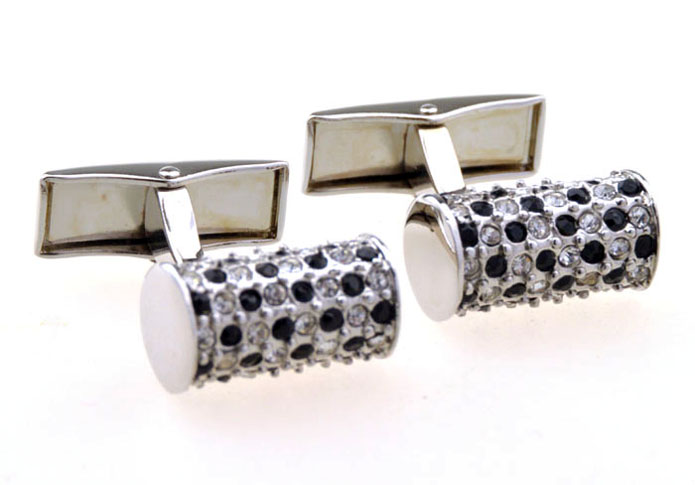  Black White Cufflinks Crystal Cufflinks Wholesale & Customized  CL653581