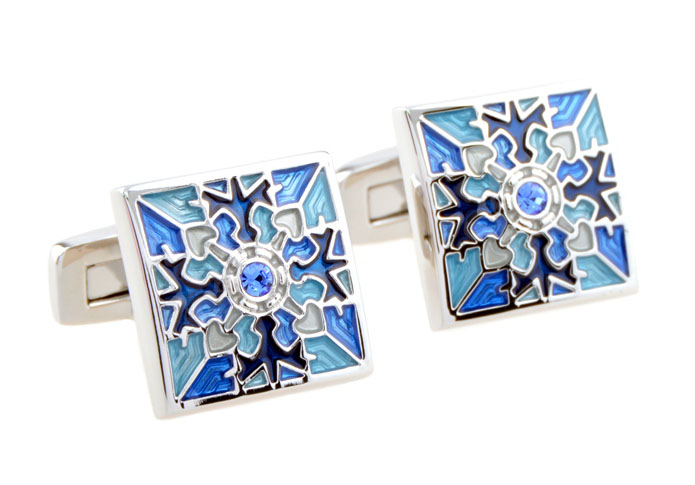 Greece pattern Cufflinks  Blue Elegant Cufflinks Crystal Cufflinks Funny Wholesale & Customized  CL653705