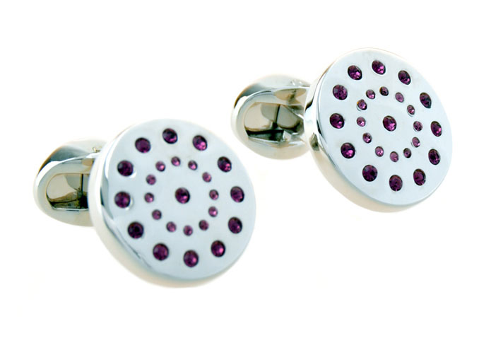  Purple Romantic Cufflinks Crystal Cufflinks Wholesale & Customized  CL653754