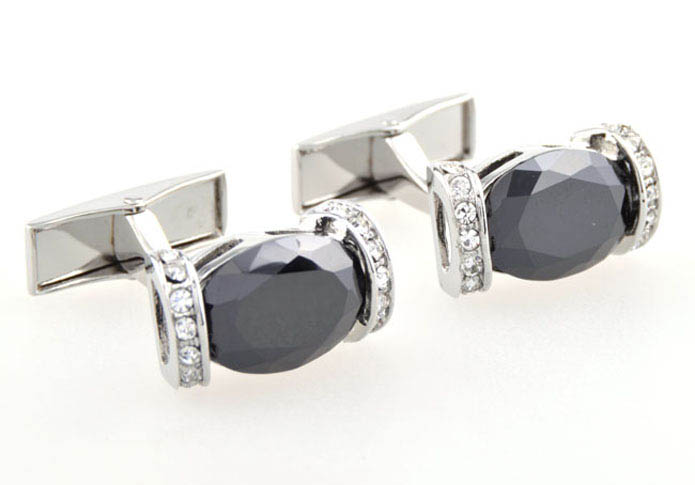  Black White Cufflinks Crystal Cufflinks Wholesale & Customized  CL653995