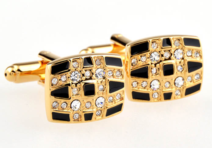  Gold Luxury Cufflinks Crystal Cufflinks Wholesale & Customized  CL654092