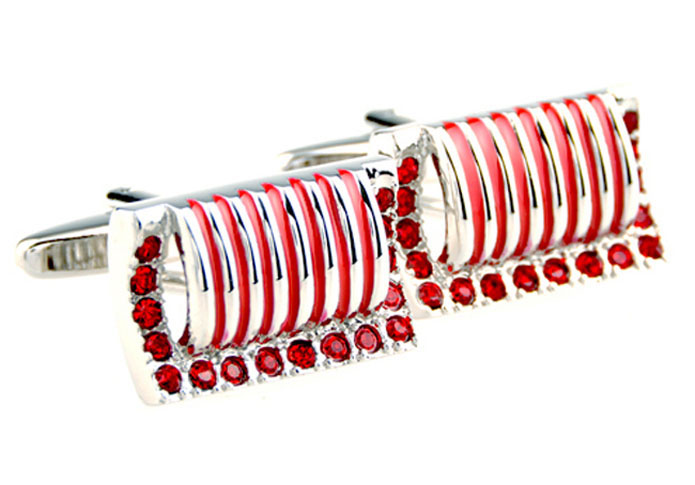  Red Festive Cufflinks Crystal Cufflinks Wholesale & Customized  CL654117