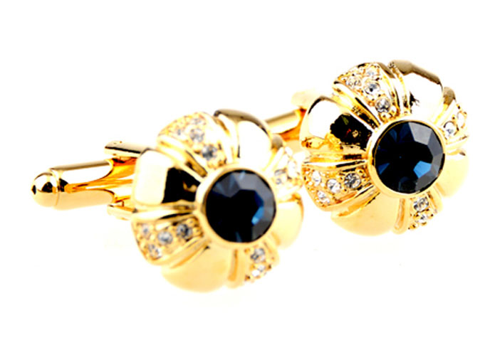  Gold Luxury Cufflinks Crystal Cufflinks Wholesale & Customized  CL654132