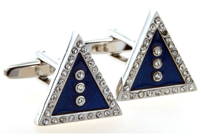 Triangle Cufflinks  White Purity Cufflinks Crystal Cufflinks Tools Wholesale & Customized  CL654147