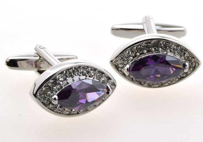  Purple Romantic Cufflinks Crystal Cufflinks Wholesale & Customized  CL654151