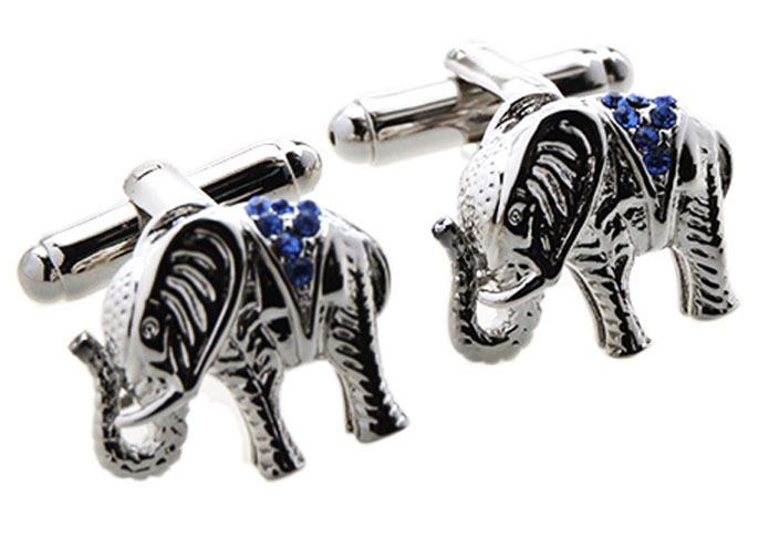The elephant Cufflinks  Blue Elegant Cufflinks Crystal Cufflinks Animal Wholesale & Customized  CL654165