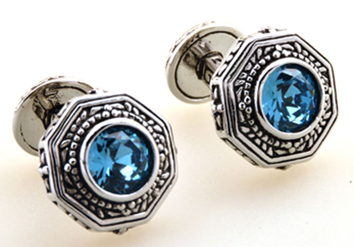 Blue Elegant Cufflinks Crystal Cufflinks Wholesale & Customized CL655271