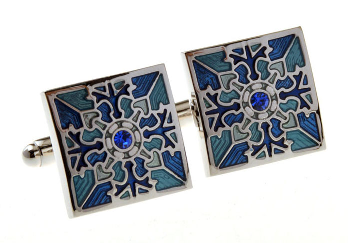 Greek Square Pattern Cufflinks  Blue Elegant Cufflinks Crystal Cufflinks Funny Wholesale & Customized  CL655555