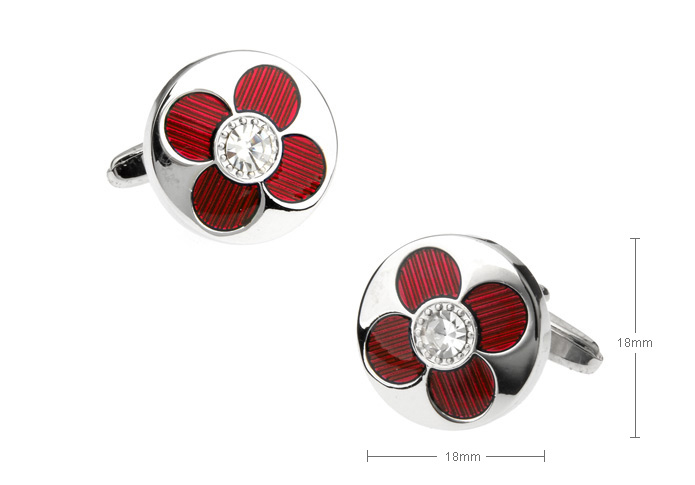 Flower Cufflinks  White Purity Cufflinks Crystal Cufflinks Funny Wholesale & Customized  CL655567