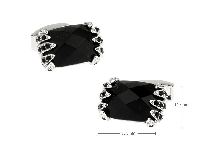  Black Classic Cufflinks Crystal Cufflinks Wholesale & Customized  CL655595