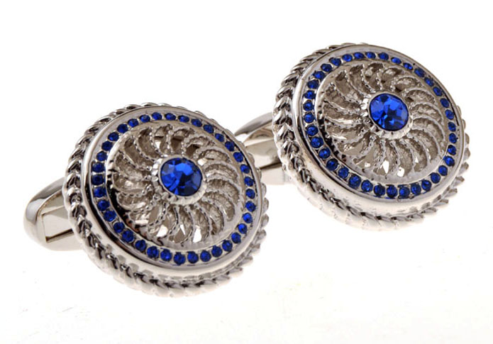  Blue Elegant Cufflinks Crystal Cufflinks Wholesale & Customized  CL655851