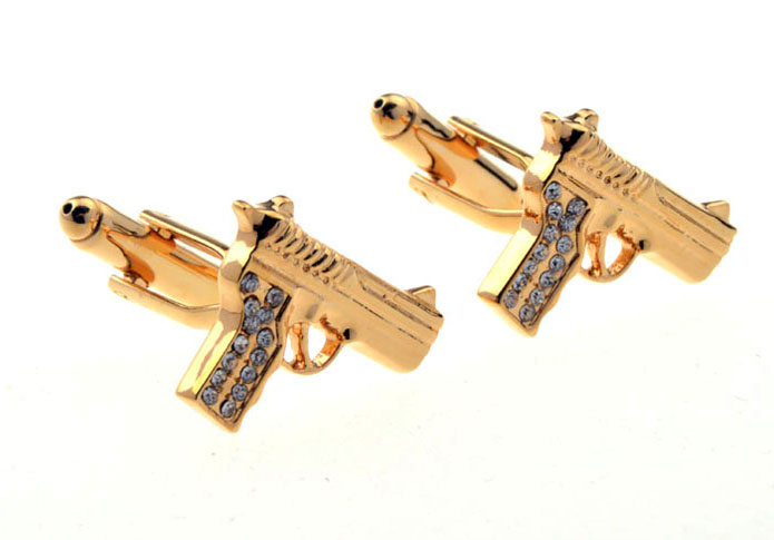 Pistol Cufflinks  White Purity Cufflinks Crystal Cufflinks Military Wholesale & Customized  CL655853