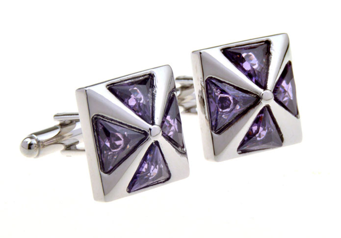  Purple Romantic Cufflinks Crystal Cufflinks Wholesale & Customized  CL656318