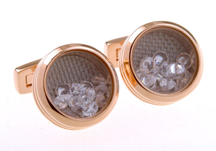 Gold Luxury Cufflinks Crystal Cufflinks Wholesale & Customized  CL656326