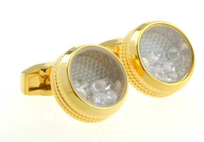  Gold Luxury Cufflinks Crystal Cufflinks Wholesale & Customized  CL656328
