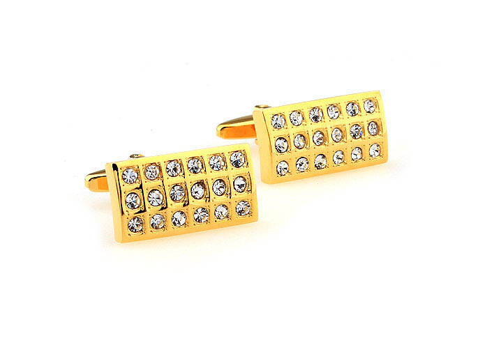  Gold Luxury Cufflinks Crystal Cufflinks Wholesale & Customized  CL663886