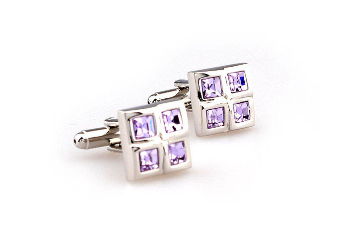  Purple Romantic Cufflinks Crystal Cufflinks Wholesale & Customized  CL663966