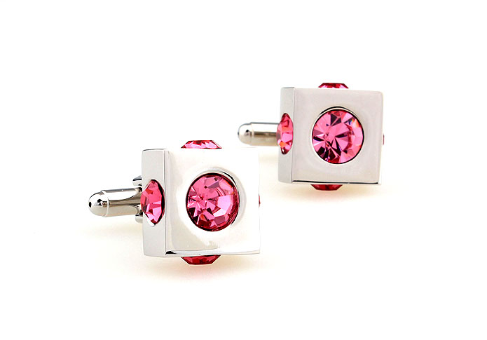  Pink Charm Cufflinks Crystal Cufflinks Wholesale & Customized  CL664208