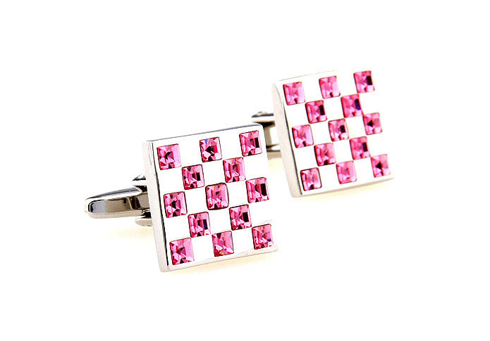  Pink Charm Cufflinks Crystal Cufflinks Wholesale & Customized  CL664308