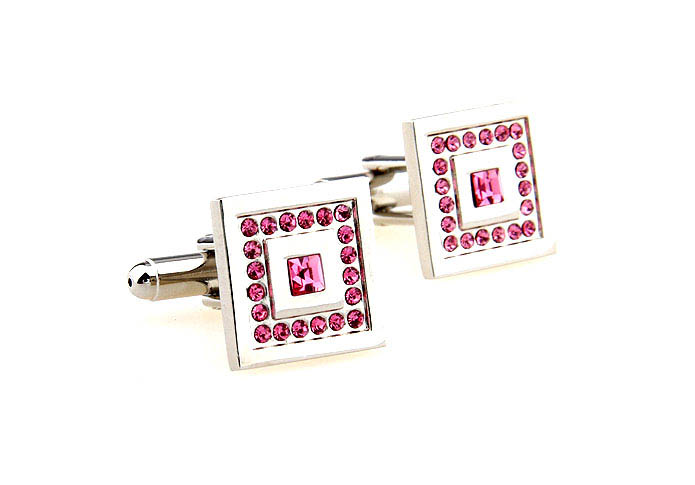  Pink Charm Cufflinks Crystal Cufflinks Wholesale & Customized  CL664336