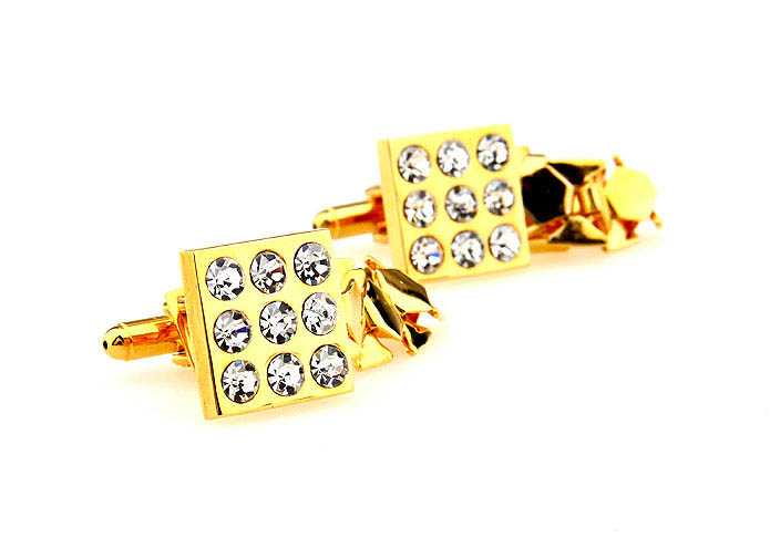  Gold Luxury Cufflinks Crystal Cufflinks Wholesale & Customized  CL664351