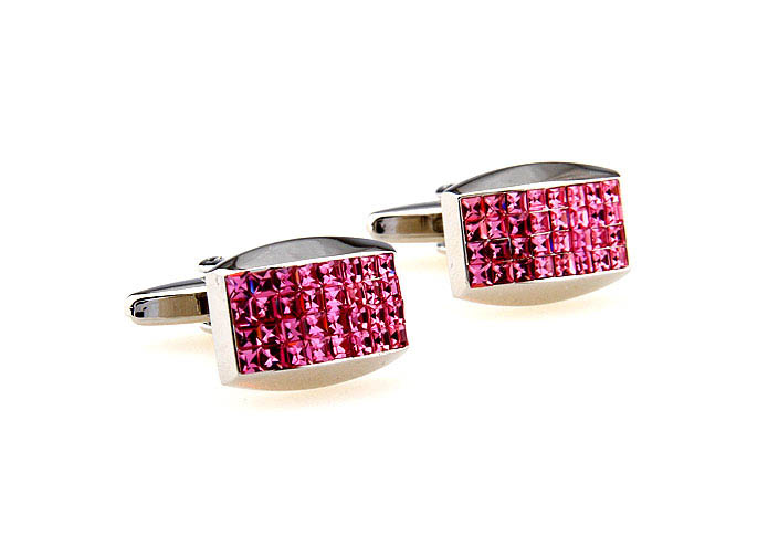  Pink Charm Cufflinks Crystal Cufflinks Wholesale & Customized  CL664428